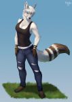  anthro breasts canid canine canis clothed clothing conditional_dnp digital_media_(artwork) feet female fluffy grass hair hi_res invalid_tag looking_at_viewer maaia mammal simple_background smile solo wolf 