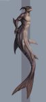  2018 digital_media_(artwork) easkull fin hi_res horn male marine simple_background sythgara 