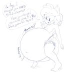  1:1 anthro belly big_belly blush breasts calimarip dialogue diaper female hi_res hyper hyper_belly mammal sonic_(series) vore 