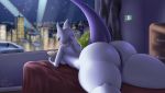  2019 absurd_res anus bed big_butt book breasts butt female hi_res legendary_pok&eacute;mon mewtwo nintendo nude pok&eacute;mon pok&eacute;mon_(species) purple_eyes pussy reading solo starstrikex thick_thighs video_games wide_hips 