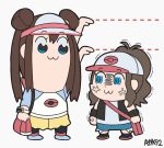  2girls anger_vein ayyk92 bag baseball_cap bkub_(style) black_legwear black_vest blue_eyes boots bow brown_hair curly_hair cutoffs denim denim_shorts double_bun exposed_pocket handbag hat height_difference high_ponytail legwear_under_shorts long_hair mei_(pokemon) multiple_girls pantyhose pink_bow pokemon pokemon_(game) pokemon_bw pokemon_bw2 pokemon_masters poptepipic raglan_sleeves shirt shoes short_shorts shorts shoulder_bag sidelocks sleeveless sleeveless_shirt sneakers tank_top touko_(pokemon) twintails very_long_hair vest visor_cap watch white_shirt wristband yellow_shorts 