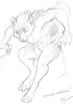  2019 anthro canid canine canis greyscale hi_res male mammal monochrome rakan scar sketch traditional_media_(artwork) urbanvixen were werecanid werecanine werewolf wolf 