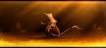  2015 black_bars detailed_background digital_media_(artwork) dragon fantasy feral grass horn membrane_(anatomy) membranous_wings scalie sitting skaydie solo standing western_dragon wings 
