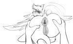  2019 anus butt darkhazard duo equid equine feathered_wings feathers female feral first_person_view friendship_is_magic hi_res looking_at_viewer looking_back mammal my_little_pony pterippus pussy rainbow_dash_(mlp) rear_view solo_focus spread_anus spreading wings 