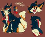  2017 anthro black_lips canid canine citrinelle digital_media_(artwork) female fox fur lips mammal model_sheet open_mouth simple_background solo teeth tongue 