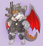  assault_rifle canid canine clothed clothing digital_media_(artwork) dragon gun hybrid mammal maxiter pericote9 r6s rainbow_six_siege ranged_weapon rifle topwear vest video_games weapon wings 