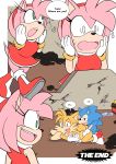  absurd_res after_sex amy_rose anal anthro bodily_fluids canid canine caught comic cum cum_on_back duo eulipotyphlan female fox genital_fluids hedgehog hi_res male male/male mammal miles_prower senshion sonic_(series) sonic_the_hedgehog sweat 