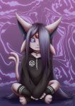  abstract_background anthro anthrofied clothed clothing digital_media_(artwork) eeveelution espeon female fur hair hi_res kemono long_ears long_hair looking_at_viewer mammal nintendo pink_background pink_ears pink_fur pok&eacute;mon pok&eacute;mon_(species) pok&eacute;morph purple_eyes purple_hair sadleen simple_background solo video_games 