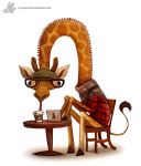  beverage chair clothing coffee computer cryptid-creations eyewear giraffe giraffid glasses hat headgear headwear laptop mammal table 