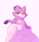  anormaluser blaze_the_cat breasts camel_toe clothed clothing female nipples sonic_(series) topless 
