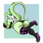  anthro big_breasts big_butt breasts butt clothed clothing curvaceous female hi_res huge_breasts lavenderpandy legwear lizard looking_back piercing reptile scalie skimpy solo thick_thighs thigh_highs underwear 