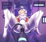  2018 5_fingers 5_toes ahegao android areola big_breasts biped blonde_hair bound breasts cave_story curly_brace detailed_background digital_media_(artwork) english_text female fingers grey_areola grey_body grey_nipples grey_pussy hair humanoid long_hair looking_pleasured machine metallic_body multicolored_eyes nipples not_furry nude penetration pink_eyes pussy robot robot_humanoid solo spread_legs spreading text toes tongue tongue_out two_tone_body two_tone_eyes vaginal vaginal_penetration video_games white_body yellow_eyes zedrin 