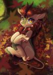  2019 absurd_res ardail asian_mythology autumn_blaze_(mlp) chinese_mythology cloven_hooves east_asian_mythology female feral friendship_is_magic grass hi_res hooves kirin leaf lying my_little_pony mythology outside solo 