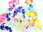  applejack_(mlp) cutie_mark fluttershy_(mlp) friendship_is_magic group hi_res liaaqila my_little_pony pinkie_pie_(mlp) rainbow_dash_(mlp) rarity_(mlp) twilight_sparkle_(mlp) 