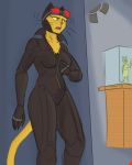  anthro breasts catwoman clothed clothing comic dc_comics domestic_cat felid feline felis female hi_res mammal selina_kyle_(character) solo suit 