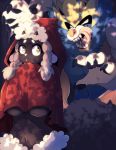  2019 anthro anthrofied breasts canid canine detailed_background duo female legendary_pok&eacute;mon male mammal navel nintendo pok&eacute;mon pok&eacute;mon_(species) size_difference skwidbone standing tongue video_games wooloo zacian 