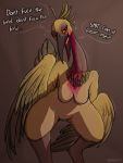  &lt;3 ... ? absurd_res anthro avian bedroom_eyes breasts dialogue drunk english_text feathers female half-closed_eyes hi_res keadonger nude open_mouth open_smile pussy scp-1849 scp_foundation seductive simple_background smile solo standing text wings 