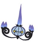  3d animated blinking blue_fire chandelure commentary fire floating full_body gen_5_pokemon idle_animation looping_animation lowres no_humans pokemon solo transparent_background wunkolo yellow_eyes 