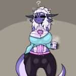  1:1 ? anthro big_breasts big_penis breasts bulge clothing cup curvaceous dragon erection erection_under_clothing gynomorph hi_res horn huge_penis intersex limebreaker penis solo standing tight_clothing 