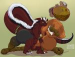  2019 abdominal_bulge absurd_res ailurid anthro balls barbed_penis big_balls big_butt big_penis black_fur black_scales bodily_fluids brown_fur butt clothing digimon digimon_(species) digital_media_(artwork) dragon duo eating_feces english_text erection feces filthy-d from_behind_position fur gas_mask genital_fluids grin growlmon hi_res horn huge_balls huge_butt huge_penis huge_tail hybrid hyper hyper_feces hyper_penis male male/male mammal markings mask mephitid miasmagrowlmon musk nude orange_fur oxygen_mask peeing_inside penetration penis red_panda red_scales scales scat sex skunk smile sweat sweatdrop tan_fur text thick_thighs underwear urine watersports white_fur yellow_eyes yellow_markings 