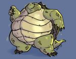  ambiguous_gender anthro belly big_belly chubby_cheeks claws ghostbellies green_scales nude obese overweight reptile scales scalie shell smile solo standing thick_thighs toe_claws turtle 