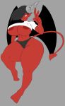  areola big_breasts black_hair breasts demon female hair hi_res horn horned_humanoid huge_breasts huge_thighs humanoid membrane_(anatomy) membranous_wings nipples not_furry red_skin solo thick_thighs under_boob vammzu wide_hips winged_humanoid wings 