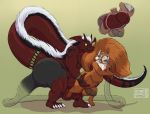  2019 abdominal_bulge absurd_res ailurid anthro balls barbed_penis big_balls big_butt big_penis black_fur black_scales bodily_fluids brown_fur butt clothing digimon digimon_(species) digital_media_(artwork) dragon duo english_text erection filthy-d from_behind_position fur gas_mask grin growlmon hi_res horn huge_balls huge_butt huge_penis huge_tail humanoid_penis hybrid hyper hyper_penis male male/male mammal markings mask mephitid miasmagrowlmon musk nude orange_eyes orange_fur oxygen_mask penetration penis red_panda red_scales scales sex skunk smile sweat sweatdrop tan_fur text thick_thighs underwear white_fur worried yellow_eyes yellow_markings 