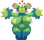  &lt;3 :3 absurd_res accessory anthro anthrofied belly big_breasts breasts deep_navel digital_drawing_(artwork) digital_media_(artwork) female flora_fauna front_view green_skin hair_accessory hi_res inverted_nipples mags_(hambor12) maractus navel nintendo nipples nude open_mouth plant pok&eacute;mon pok&eacute;mon_(species) pussy simple_background slightly_chubby solo solo_focus sssonic2 star_eyes thick_thighs video_games voluptuous wide_hips 