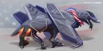  4th_of_july aircraft airplane bodily_fluids digital_media_(artwork) erection f-22 genital_fluids hi_res jet living_aircraft living_machine machine male open_mouth penis qwertydragon sharp_teeth solo stars_and_stripes teeth tongue united_states_of_america wings 