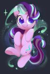 2019 black_background celebi-yoshi cutie_mark equid female feral friendship_is_magic hair hi_res horn looking_at_viewer mammal multicolored_hair my_little_pony simple_background smile solo starlight_glimmer_(mlp) unicorn 
