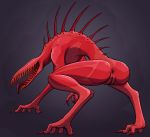  2019 anus female hi_res keadonger monster pussy red_skin scp-939 scp_foundation solo spines 