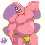  1:1 2019 anthro asteriid asterozoan clothed clothing echinoderm front_view looking_at_viewer male marine muscular muscular_male navel nickelodeon patrick_star pecs pink_sea_star piquethechimera pisaster solo spongebob_squarepants starfish thong 