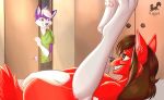  bulge canid canine female fox grin legs_up mammal masturbation nude o-ruff sierra_(wackyfox26) smile 