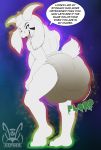  asriel_dreemurr_(god_form) belly big_belly boss_monster bovid caprine diaper diaper_disposal disposal feces fur hi_res male mammal messy_diaper monster post_vore scat soiling undertale video_games vore white_fur xepher777 