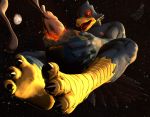  3d_(artwork) avian beak blue_eyes bodily_fluids cum destruction digital_media_(artwork) ejaculation erection falco_lombardi genital_fluids hi_res humanoid_penis macro male nintendo penetration penis planet source_filmmaker space star_fox video_games zillastudio 