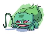  2018 ambiguous_gender bulbasaur digital_media_(artwork) flora_fauna nintendo open_mouth plant pok&eacute;mon pok&eacute;mon_(species) red_eyes scalie solo sr_pelo video_games 