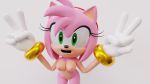 16:9 2019 4k absurd_res amy_rose anthro areola bent_over breasts clothing eulipotyphlan female gesture gloves handwear hedgehog hi_res mammal mostly_nude nipples ps12 simple_background smile solo sonic_(series) standing v_sign 