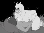  &lt;3 4:3 age_difference anthro bed big_breasts black_background blush bovid breasts breath caprine claws female female_on_top goat greyscale haaru hand_holding holding_head horn human human_on_anthro interspecies long_ears lying male male/female male_on_anthro mammal monochrome older_female on_top open_mouth penetration pillow sex sharp_teeth simple_background teeth toriel undertale vaginal vaginal_penetration video_games younger_male 