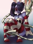  big_breasts breasts cleavage clothed clothing female hi_res humanoid legwear leviathan_(skullgirls) lyn_nyl skullgirls squigly thigh_highs undead video_games zombie 