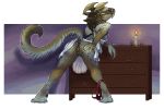  2019 anthro anus butt charr felid female guild_wars hi_res looking_at_viewer looking_back mammal nitrods nude presenting presenting_hindquarters pussy solo video_games 