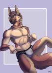  abs absurd_res addtags bedroom_eyes briefs bulge canid canine canis claws clothing domestic_dog gamon_shepherd german_shepherd half-closed_eyes herding_dog hi_res jhony. male mammal navel nipples pastoral_dog pecs seductive solo underwear 