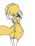  butt digimon digimon_(species) fan_character female furball hybrid impmon impmon_x looking_at_viewer looking_back nude renamon renimpmon renimpmon_x short_stack solo standing 