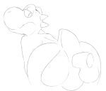  2019 anal anal_penetration animated anthro balls big_butt butt digital_media_(artwork) erection humanoid_penis loop male male/male mario_bros nintendo penetration penis reptile scalie secrets-from-dark sex simple_background sketch smile solo video_games white_background yoshi 