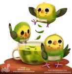  avian beverage bird cryptid-creations cup group leaf tea 