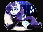  absurd_res clothing cutie_mark equid female feral friendship_is_magic hakkids2 hi_res horn legwear looking_at_viewer makeup mammal mascara my_little_pony open_mouth rarity_(mlp) rubber solo thigh_highs unicorn 
