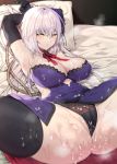  bondage cameltoe cum erect_nipples fate/grand_order itohana jeanne_d&#039;arc jeanne_d&#039;arc_(fate) no_bra pantsu possible_duplicate skirt_lift thighhighs thong 