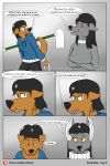  2019 anthro canid canine canis clothed clothing comic hi_res jackywind llori_gray mammal shane_gray wolf 