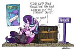  2019 absurd_res bobthedalek box clothed clothing dialogue english_text equid friendship_is_magic hi_res horn lock mammal my_little_pony poster solo starlight_glimmer_(mlp) text unicorn unimpressed 