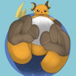  1:1 3_toes absurd_res barefoot devious feet feral foot_focus hi_res izazura male nintendo paws pok&eacute;mon pok&eacute;mon_(species) presenting raichu signature slightly_chubby soles solo toes tychondryus video_games 