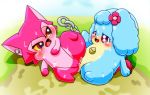  anthro blue_fur blush bodily_fluids canid canine chain cocotama ear_piercing eyelashes felid female fur half-closed_eyes himitsu_no_cocotama kanna_(cocotama) lying mammal mostly_nude open_mouth piercing pink_fur purple_eyes pussy red_eyes sex sweat tribadism vaginal yurano_(cocotama) 九尾 